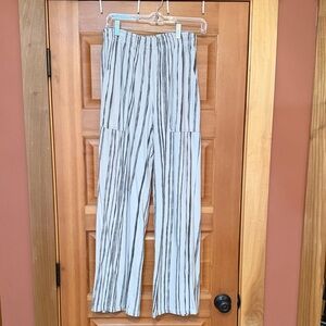 Prairie Cotton Striped Wide-Leg Pants